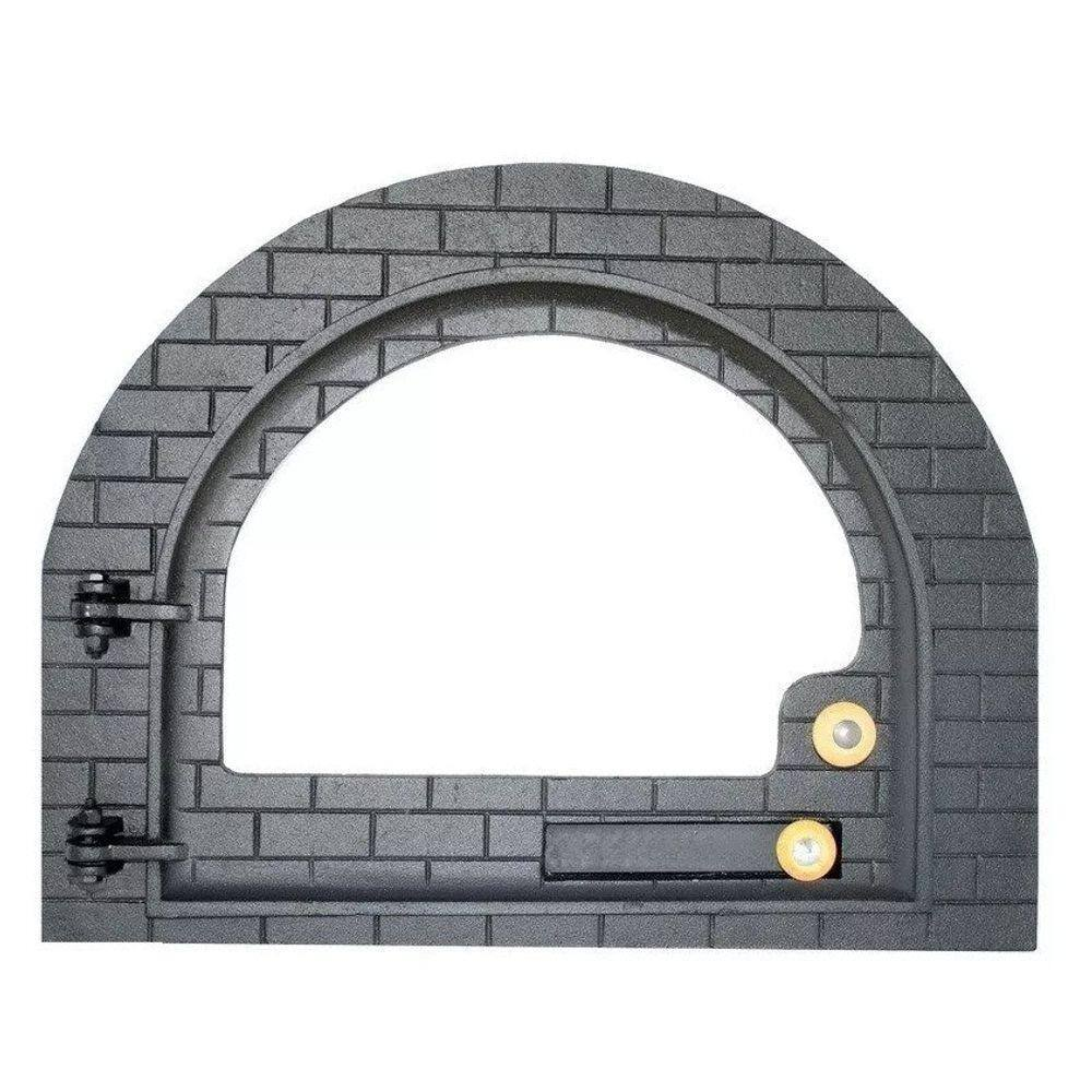 Porta Forno Ferro Fundido Igloo Vidro - Tamanho 42x53cm