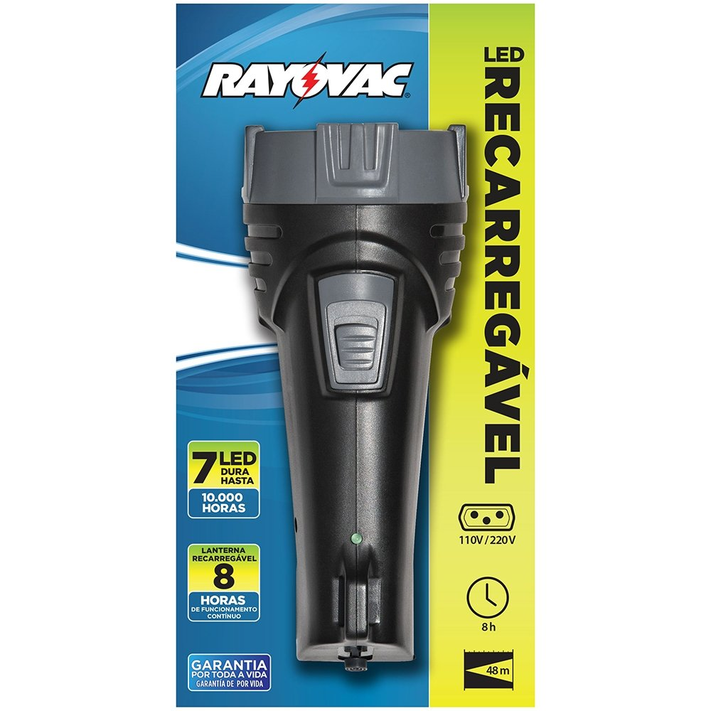 Lanterna Rayovac Recarregável 7 Leds Bivolt