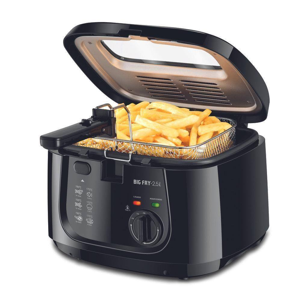 Fritadeira Elétrica Mondial Big Fry 2,5l Ft-07 127v preto 110V