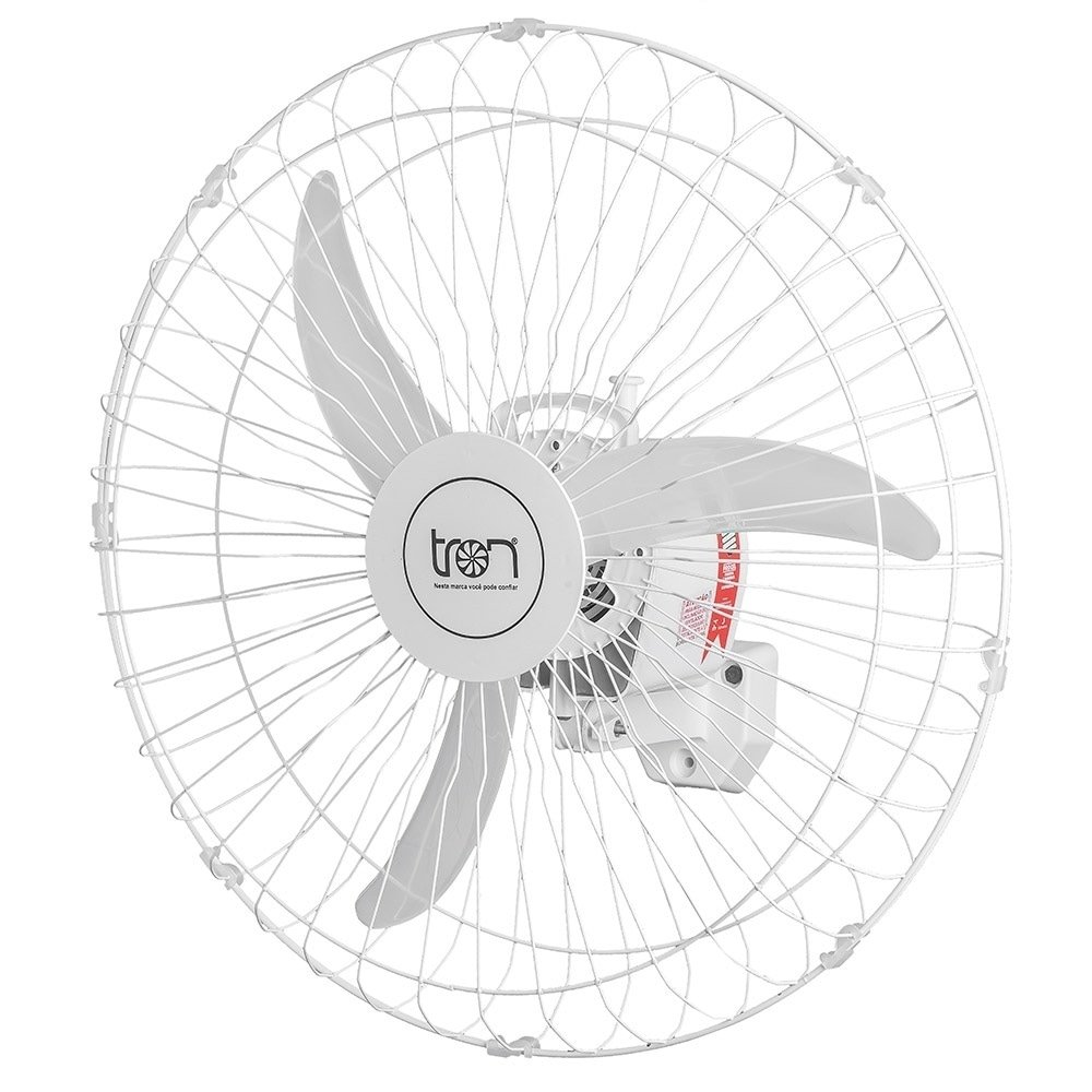 Ventilador de Parede Tron, 60cm, Oscilante, Branco, Bivolt