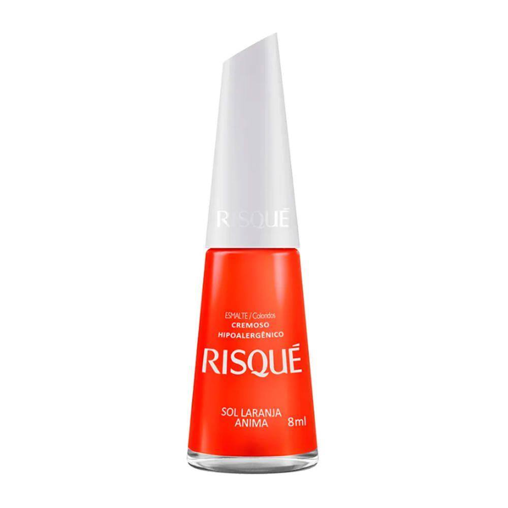 Esmalte Risqué Cor Sol Laranja Anima com 8ml