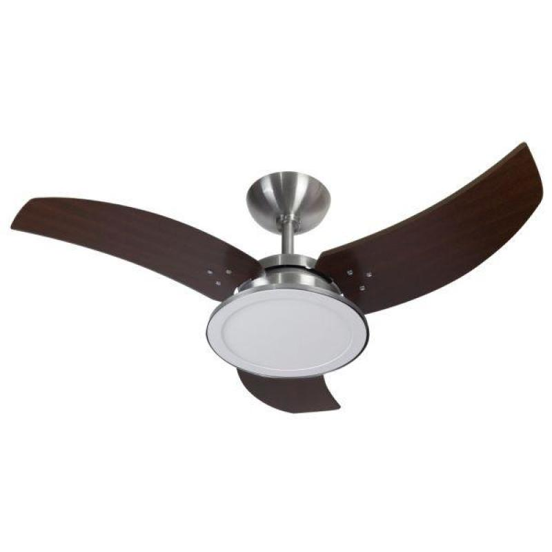 Ventilador Venom LED Alumínio 220V 3 Pás Tabaco