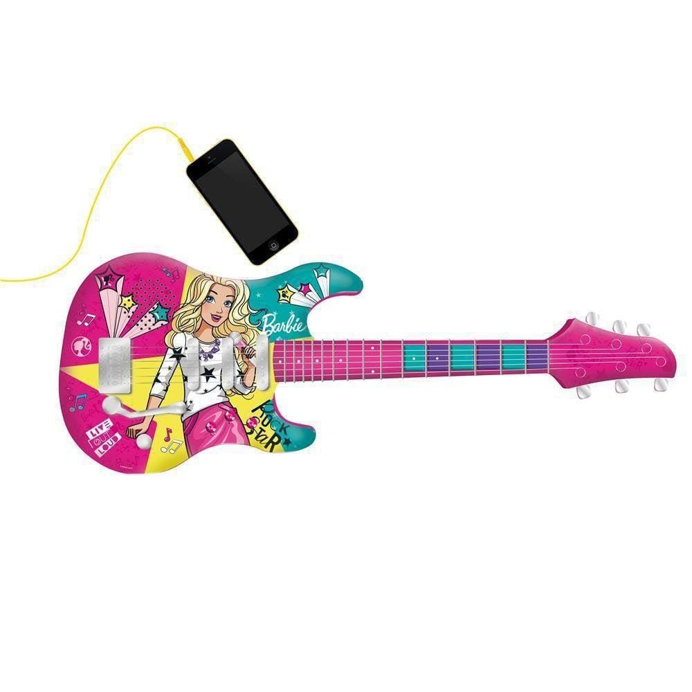 Guitarra Fabulosa Barbie Com Função Mp3 Player F00045 Fun