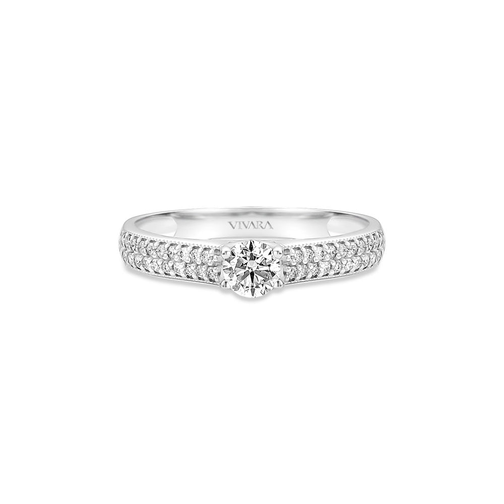 Anel Solitário Promise em Ouro Branco 18k com Diamantes 0,56 ct