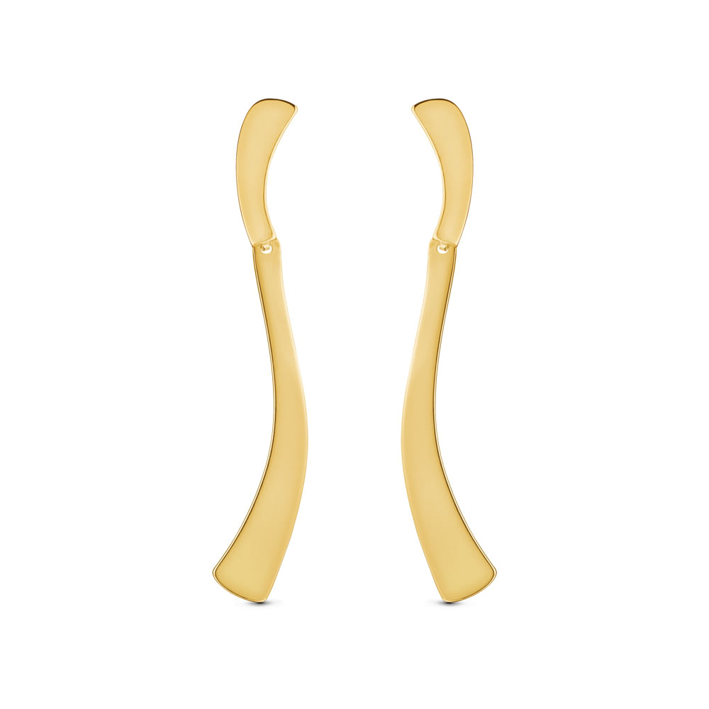 Brinco Fita em Ouro Amarelo 18k