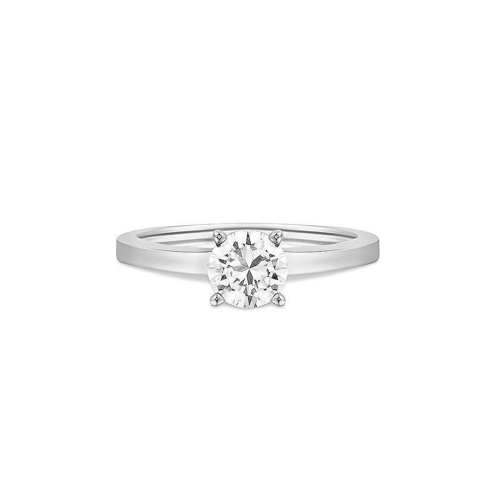 Anel Solitário Forever em Ouro Branco 18k com Diamante 0,70 ct