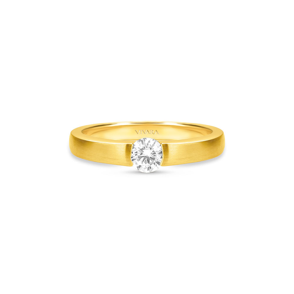 Anel Solitário Forever em Ouro Amarelo 18k com Diamante 0,40 ct