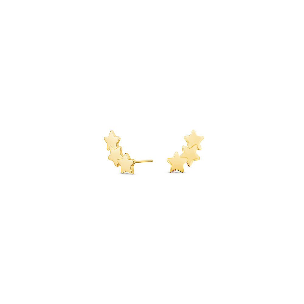 Brinco Baby Estrelas em Ouro Amarelo 18k