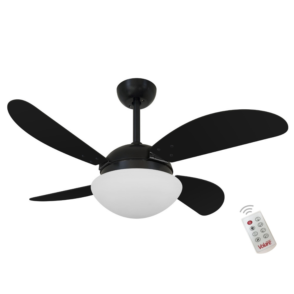 Ventilador Air Preto 220V e Controle Remoto