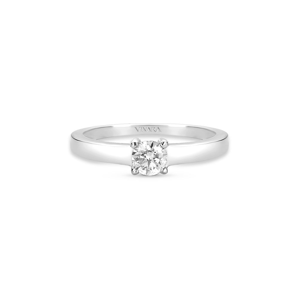 Anel Solitário Forever em Ouro Branco 18k com Diamante 0,50 ct