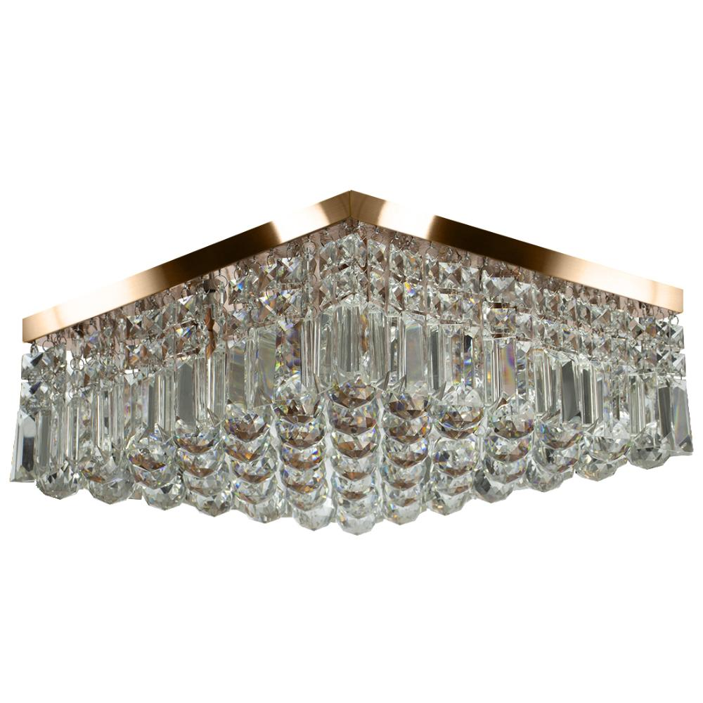 Lustre De Cristal Legitimo Wonderwall 40x40 Cobre