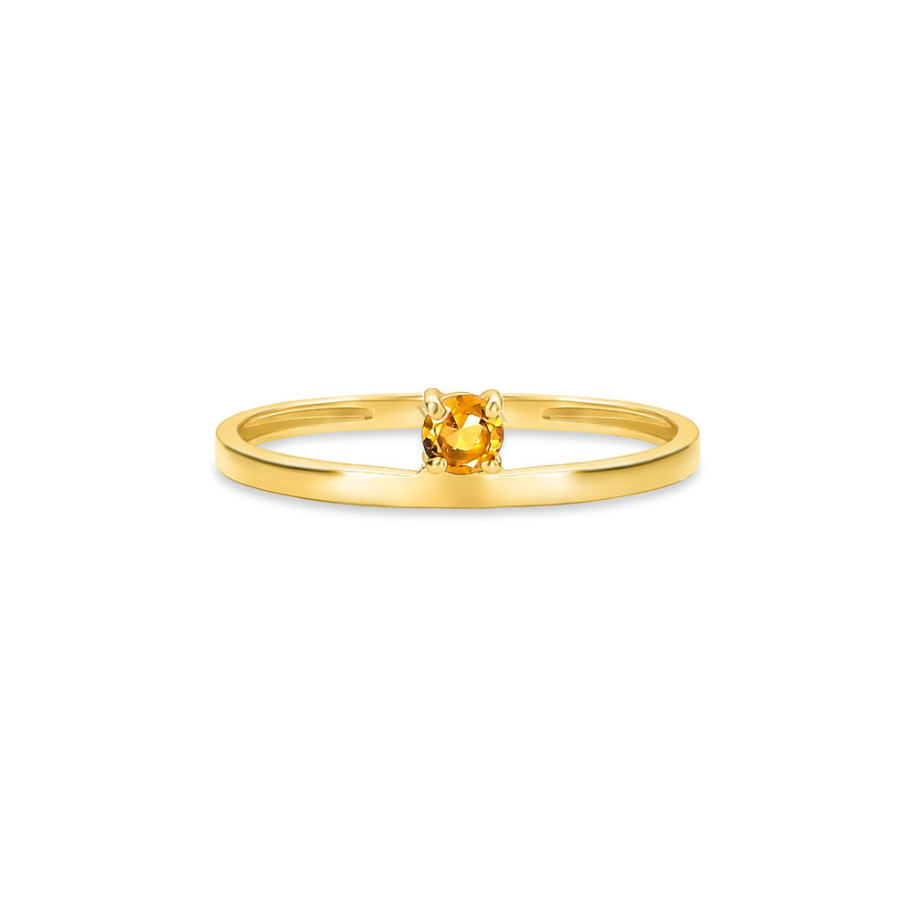 Anel Cores em Ouro Amarelo 18k com Citrino