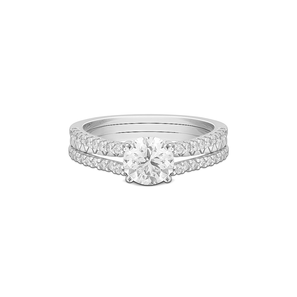 Anel Solitário Icona em Ouro Branco 18k com Diamante 1,36 ct