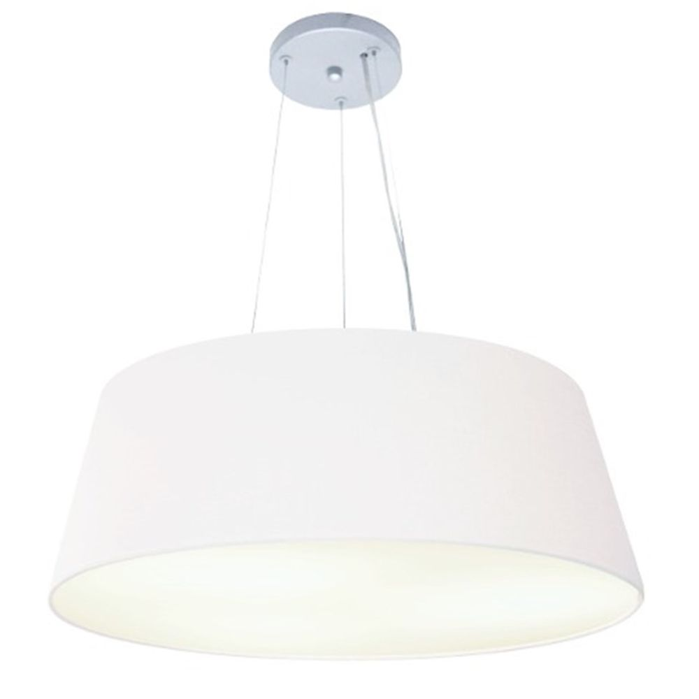 Pendente Cone Md-4072 Cúpula em Tecido 30-80x65cm Branco - Bivolt