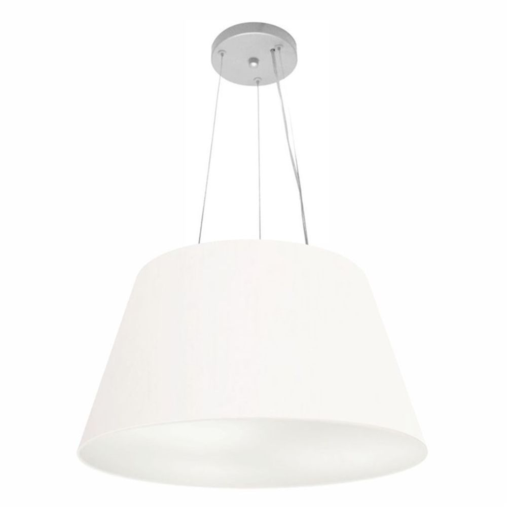 Pendente Cone Md-4141 Cúpula em Tecido 30-50x35cm Branco - Bivolt