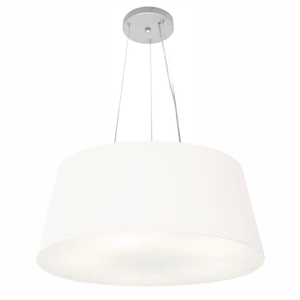 Pendente Cone Md-4062 Cúpula em Tecido 25-60x50cm Branco - Bivolt