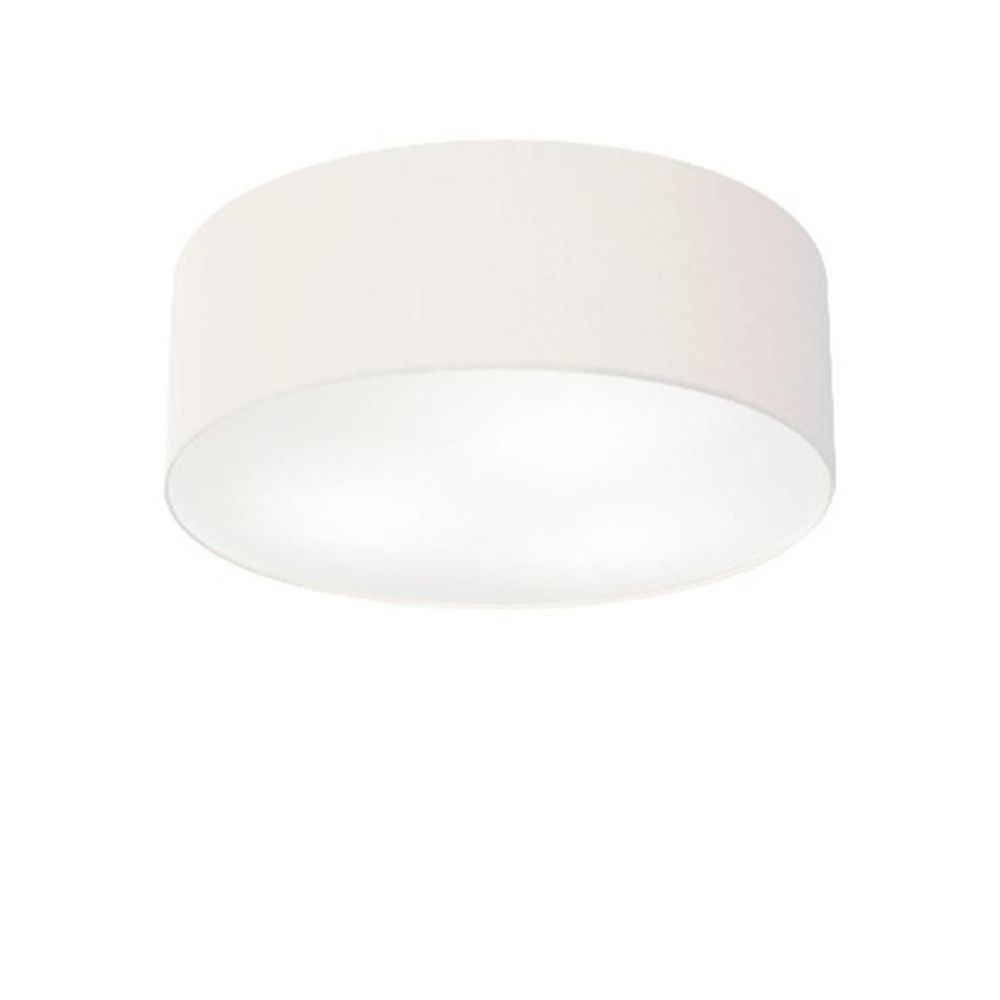 Plafon Cilíndrico Md-3005 Cúpula em Tecido 40x12cm Branco - Bivolt