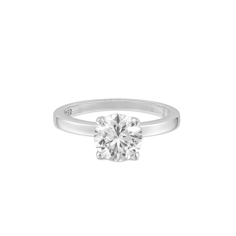 Anel Solitário Classic em Ouro Branco 18k com Diamante 1,50 ct