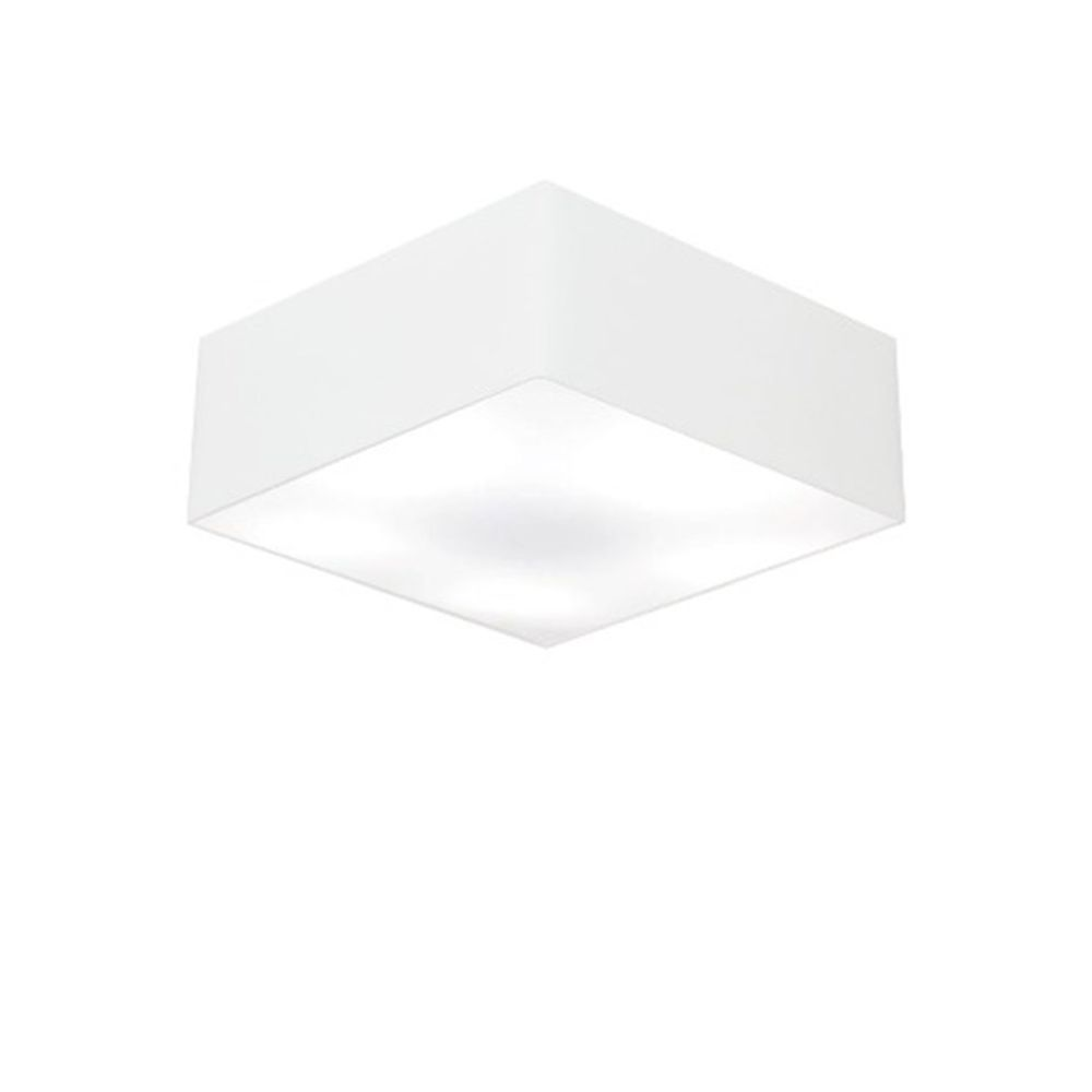 Plafon Quadrado Md-3050 Cúpula em Tecido 12/40x40cm Branco - Bivolt