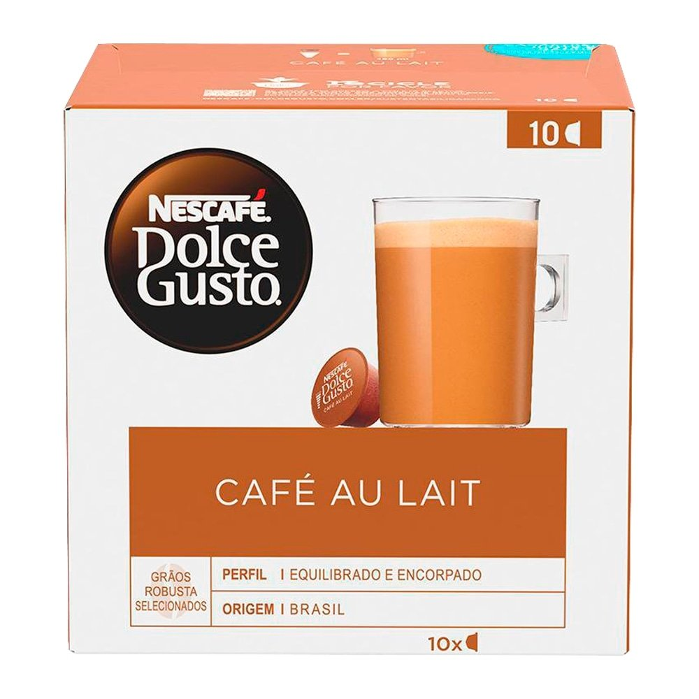 Café em Cápsula Nescafé Dolce Gusto Café Au Lait 10 Cápsulas