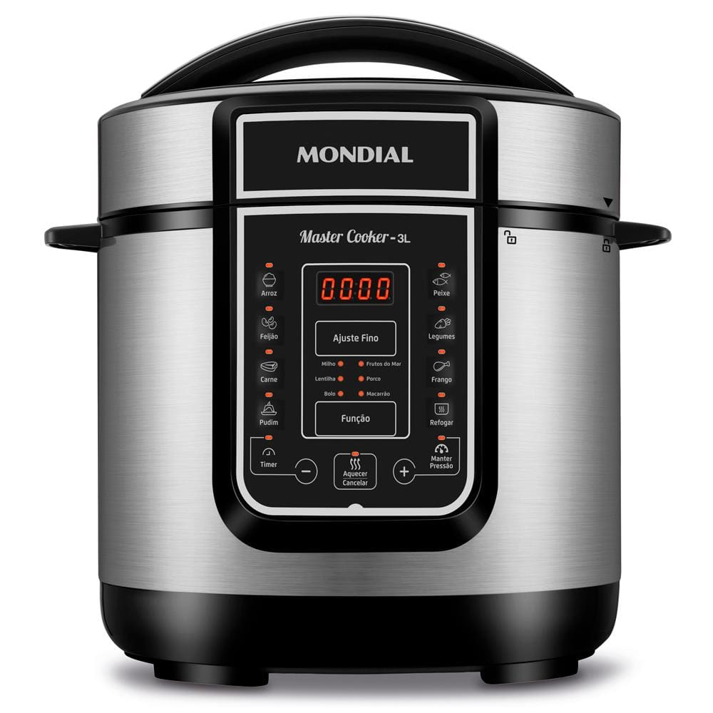 Panela Elétrica de Pressão Mondial Digital Master Cooker PE-40 3L - Preta/Inox  - 220V