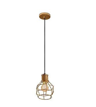 Pendente Aramado Venus Cobre Metalizado 1 Lamp - Nacional Iluminação