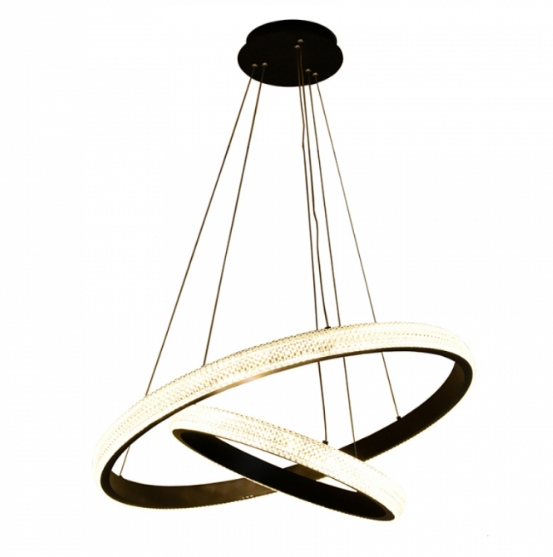 Pendente Led Anilla Sand Black 2 Anéis