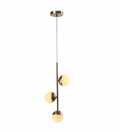 Pendente Kepner 3 Lampadas Gold - Hevvy