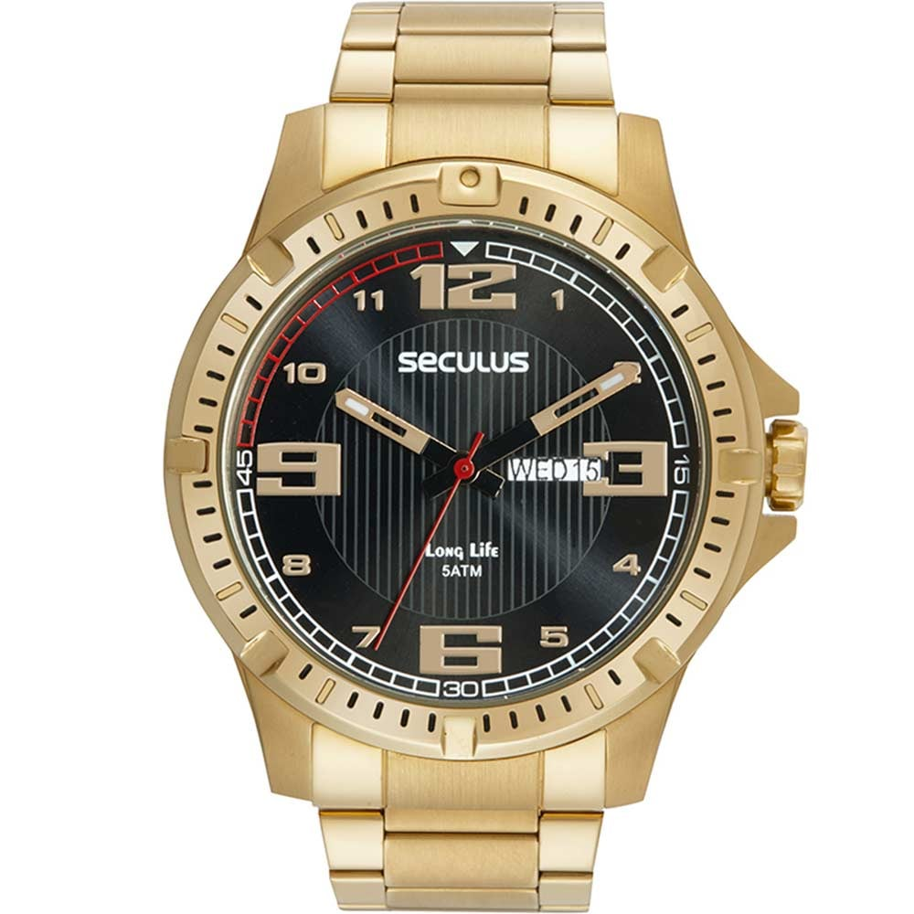 Relógio Seculus Masculino Long Life 44127GPSVDA2