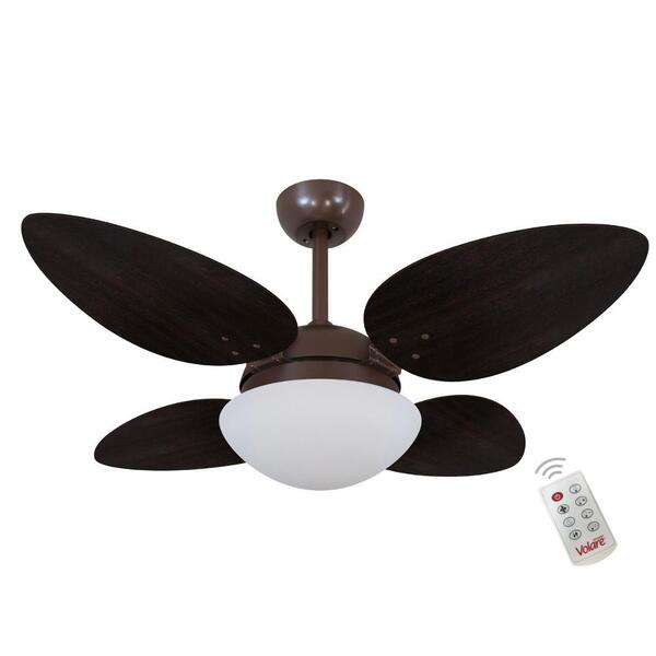 Ventilador Volare Petalo Quad Tabaco 220V e Controle Remoto