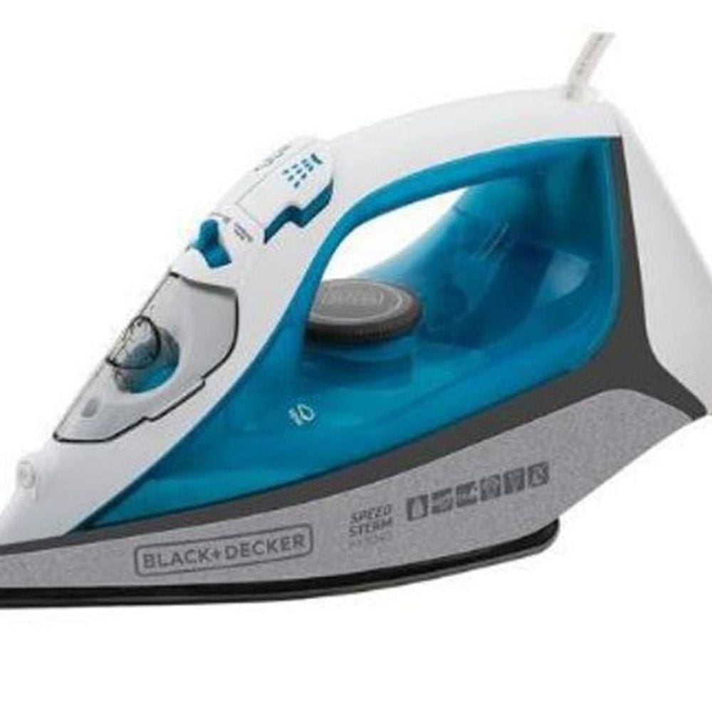 Ferro de Passar a Vapor Black Decker FX3060 com Base Antiaderente - Azul e Branco - 110V