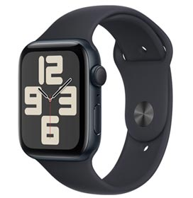 Apple Watch SE (GPS 44 mm) Caixa Meia-noite de Alumínio Pulseira Esportiva Meia-noite - MG