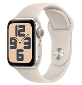 Apple Watch SE (GPS 40 mm) Caixa Estelar de Alumínio Pulseira Esportiva Estelar P/M