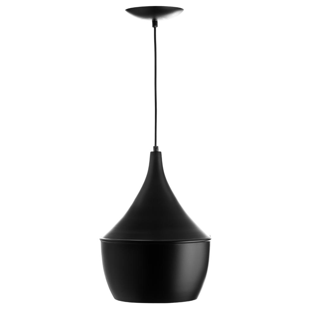 Luminária Pendente Gourmet Balão 32X25cm Em Aluminio Preto Magnifico