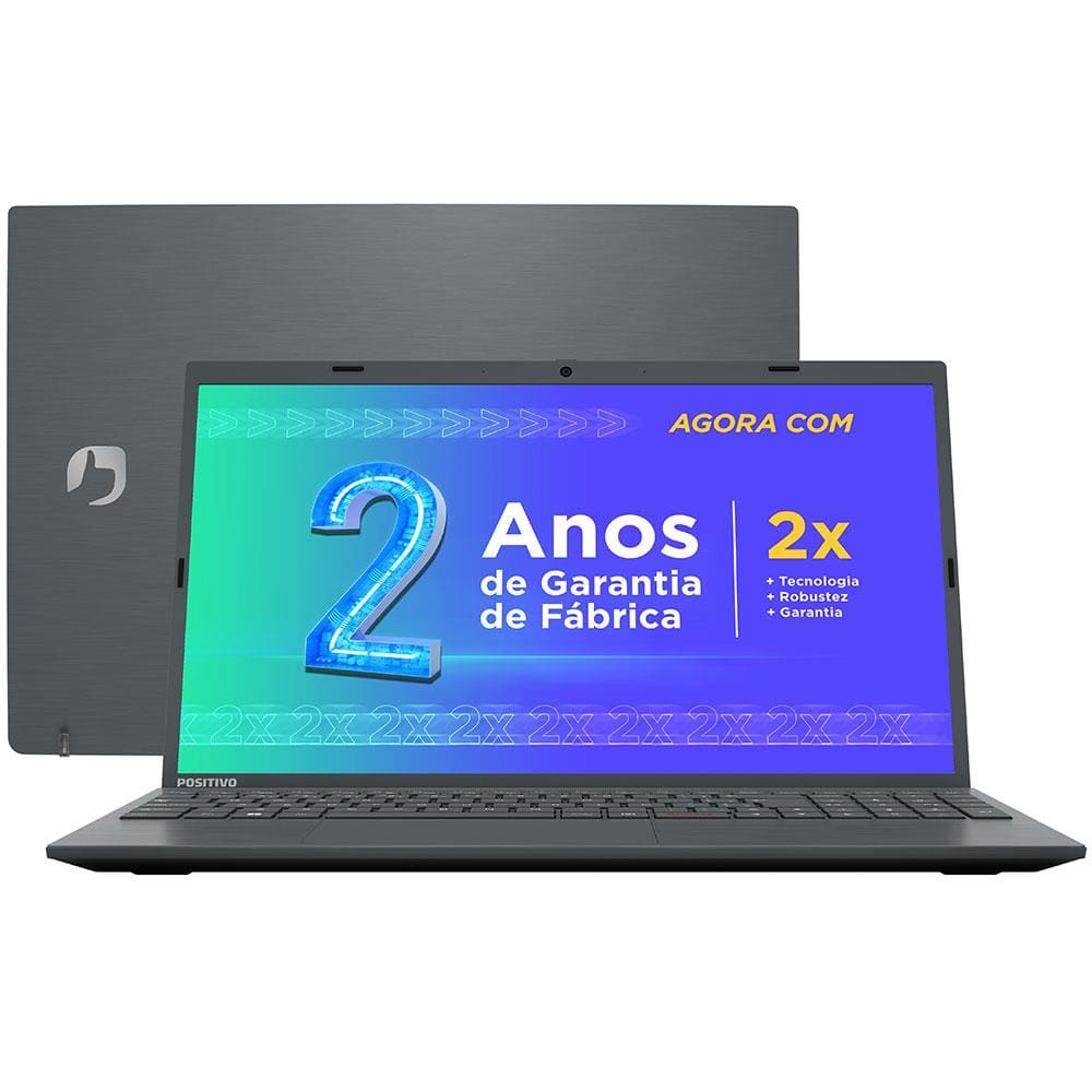 Notebook Positivo Dual Core 4GB 128GB SSD Tela 15,6 Windows 11 Home Motion C4128G-15 + Microsoft 365 Personal com licença válida por 1 ano