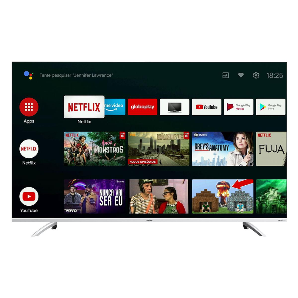 Smart TV 58" LED UHD 4K Philco PTV58GAGSKSBL com Google Assistente e Dolby Áudio