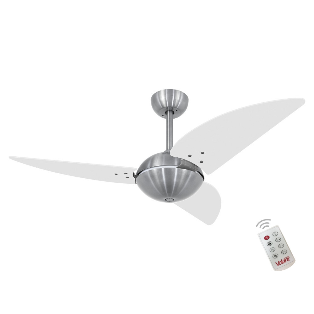 Ventilador Off Clear Branco 127V e Controle Remoto