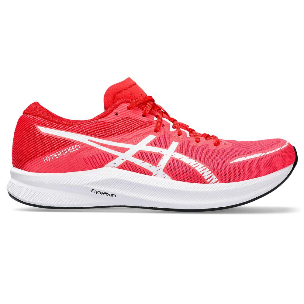 Tênis ASICS Hyper Speed 3 - Feminino - Vermelho com Branco e Preto