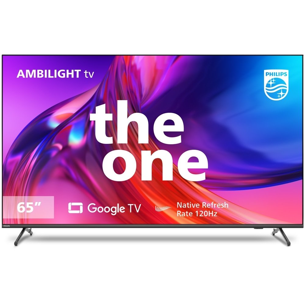 Smart TV LED 65" Philips The One 65PUG8808/78 4K UHD com Wi-Fi, com 4 HDMI, 2 USB, 120Hz, Preto