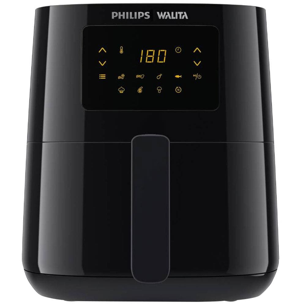 Fritadeira Elétrica Sem Óleo Air Fryer Philips Walita RI9252 Display Digital 4,1 L - Preta - 220V