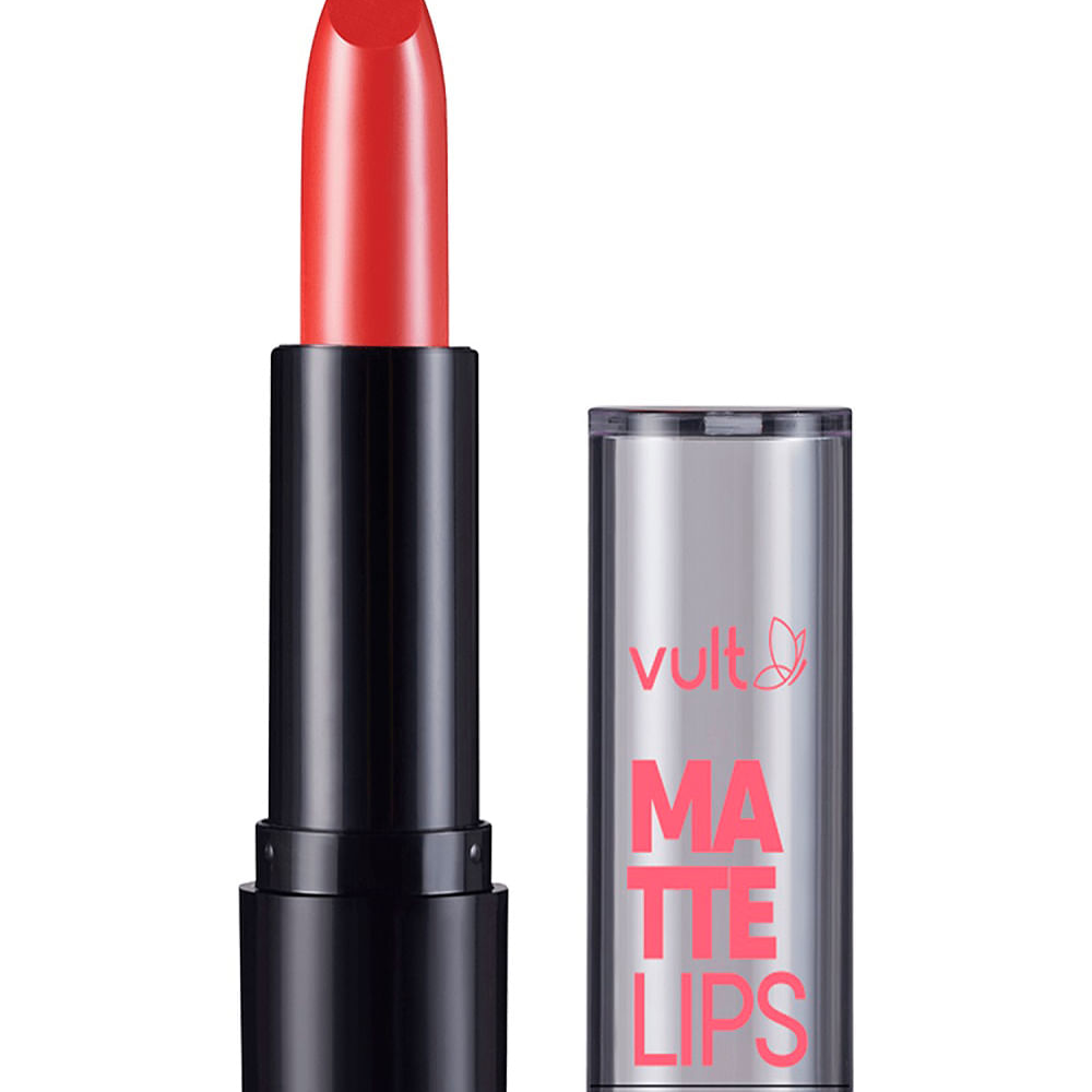 Batom matte lips vult vermelho carmim único