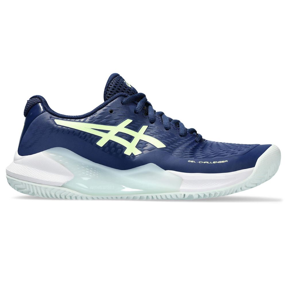 Tênis ASICS GEL-Challenger 14 Clay - Feminino - Azul Marinho com Verde e Branco