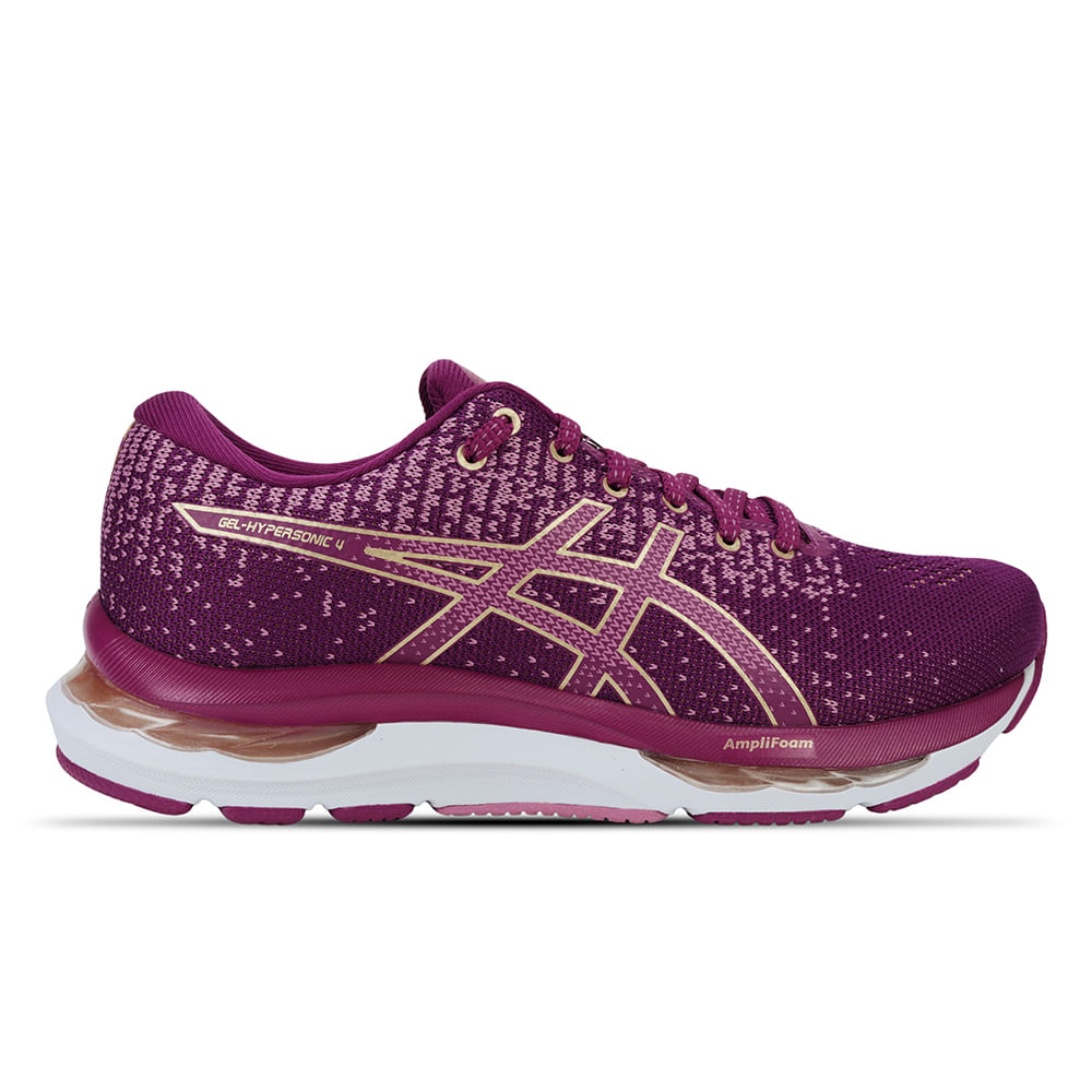 Tênis ASICS GEL-Hypersonic 4 - Feminino - Rosa com Branco e Laranja