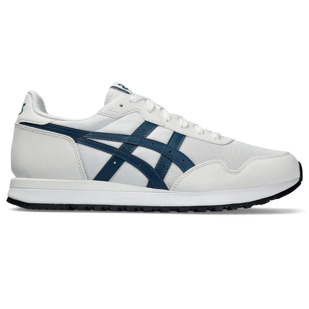 Tenis ASICS Tiger Runner II Masculino Branco com Azul e Preto da ASICS com menor preco Melhor Comprar