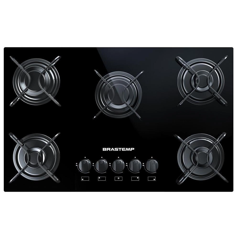 Cooktop A Gás Brastemp Ative 5 Bocas Preto BDD75AE Bivolt