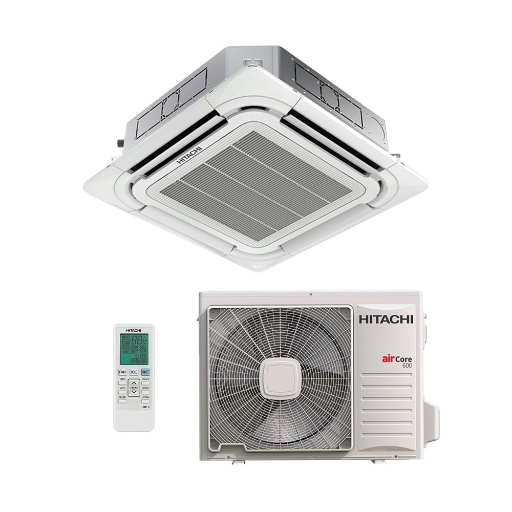 Ar Condicionado Split Cassete Inverter R-32 Hitachi Aircore 600 24000 Btus Quente/Frio 220