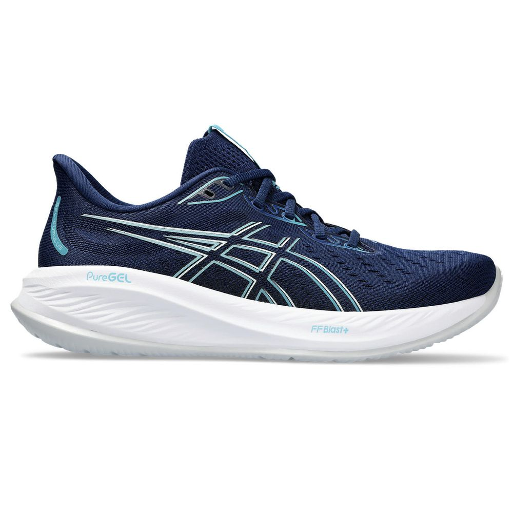 Tênis ASICS GEL-Cumulus 26 - Masculino - Azul Marinho com Branco e Cinza