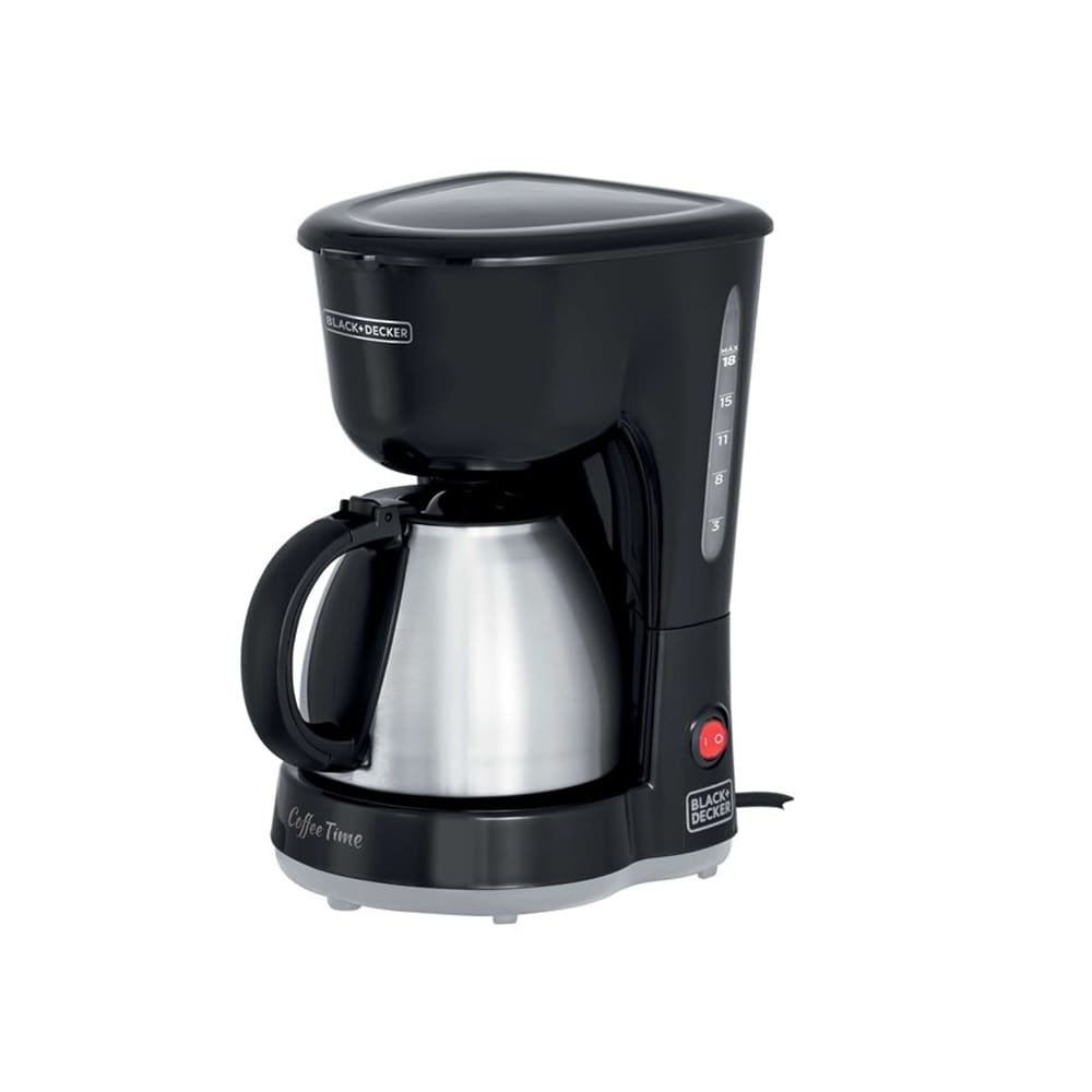 Cafeteira Elétrica Black Decker CM15 com Jarra em Inox, Porta Filtro Removível e Placa Aquecedora - 110V