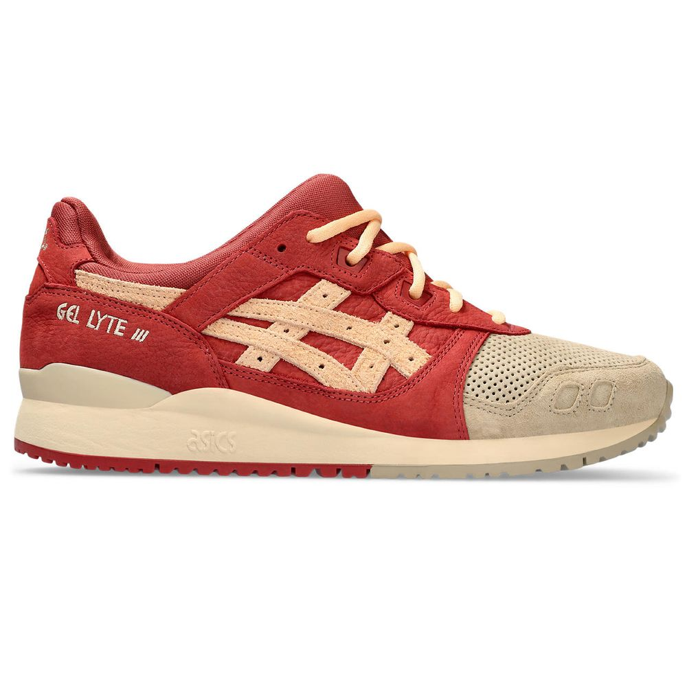 Tênis ASICS GEL-Lyte III OG - Unissex - Vermelho e Rosa com Bege