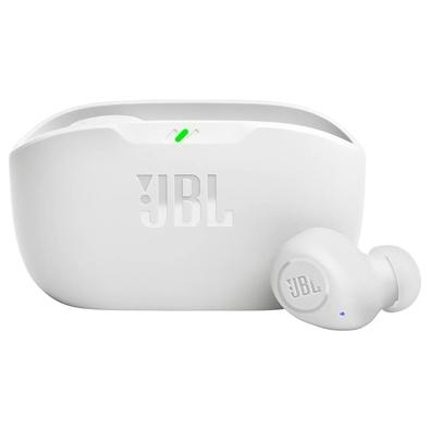 Fone de Ouvido JBL Wave Buds, Bluetooth, Resistente á Água e Poeira, Branco - JBLWBUDSWHT